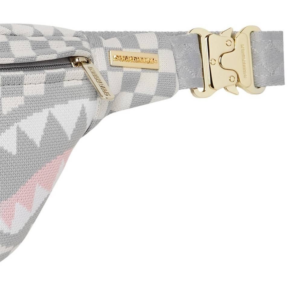 SPRAYGROUND KNIT SHARKS IN PARIS IN CREAM SAVVY CROSSBODY