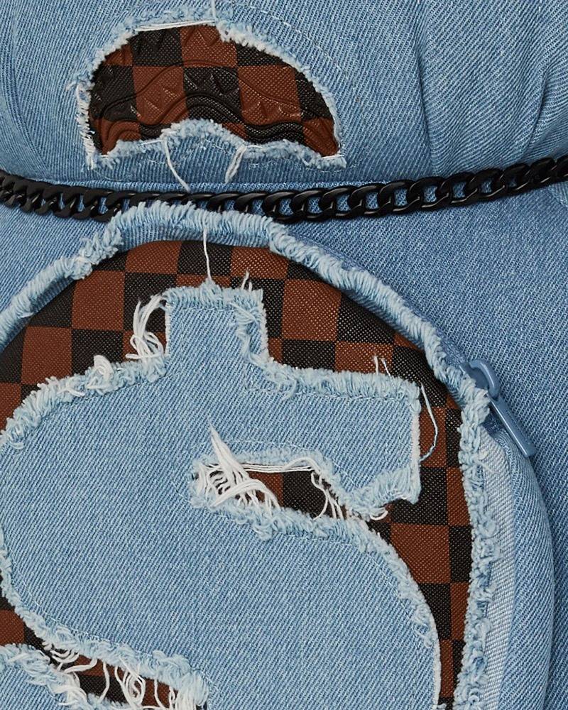 SPRAYGROUND DENIM SHARK MONEYBEAR TEDDY BEAR BACKPACK