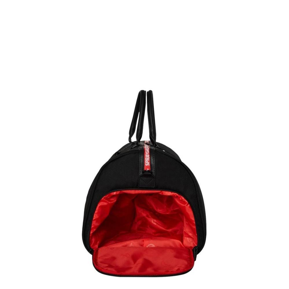 SPRAYGROUND PRINTED ZIPPER SHARK DUFFLE