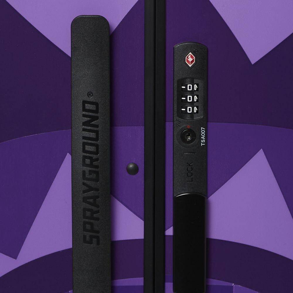 SPRAYGROUND PURPLE SHARK SHARKS IN PARIS FULL-SIZE LUGGAGE