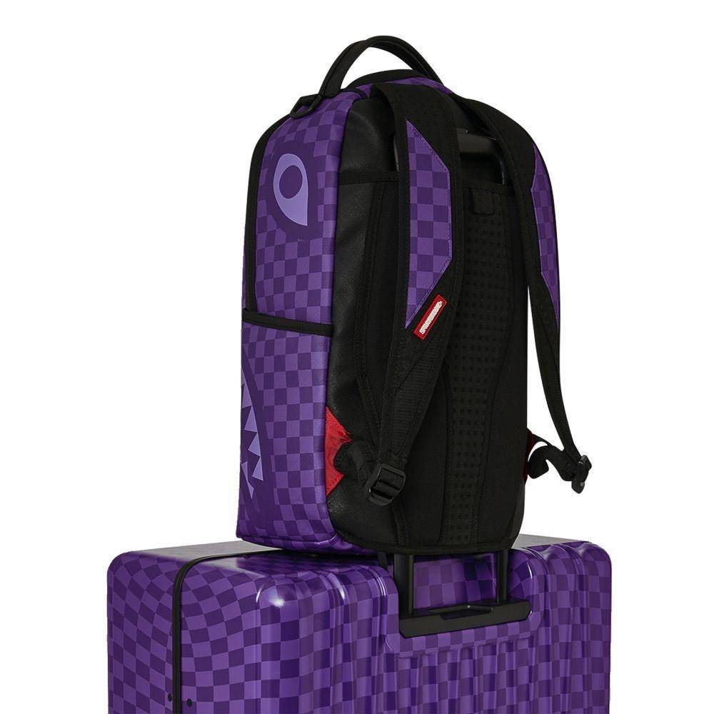 SPRAYGROUND PURPLE SHARK SHARKS IN PARIS FULL-SIZE LUGGAGE