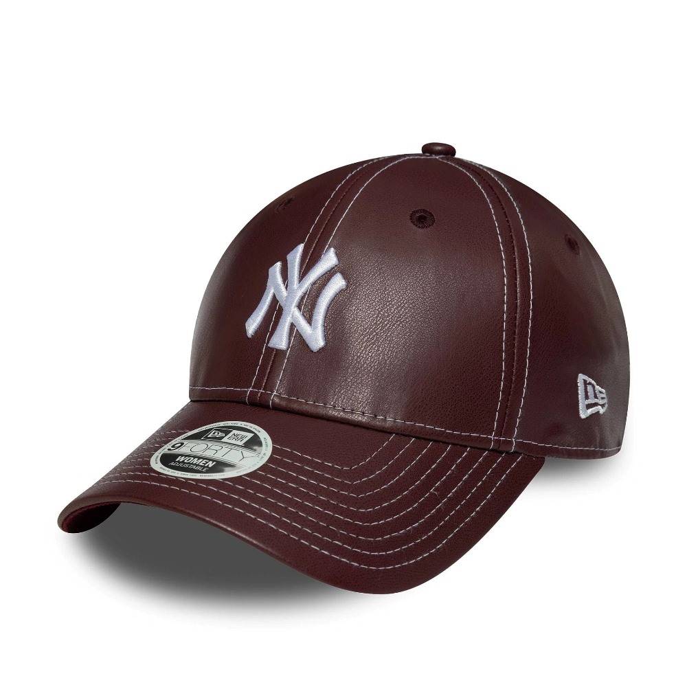 NEW ERA WMNS TOPSTITCH PU 9FORTY NEW YORK YANKEES ADJUSTABLE CAP