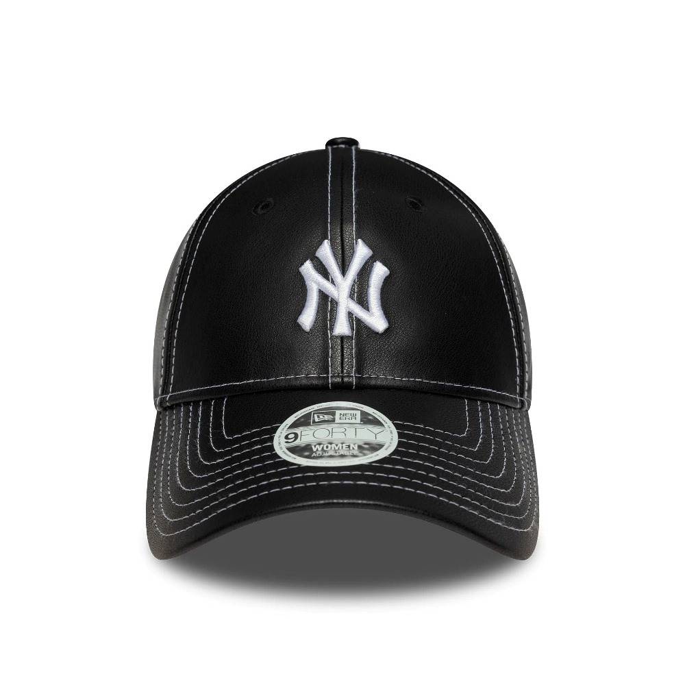 NEW ERA WMNS TOPSTITCH PU 9FORTY NEW YORK YANKEES ADJUSTABLE CAP