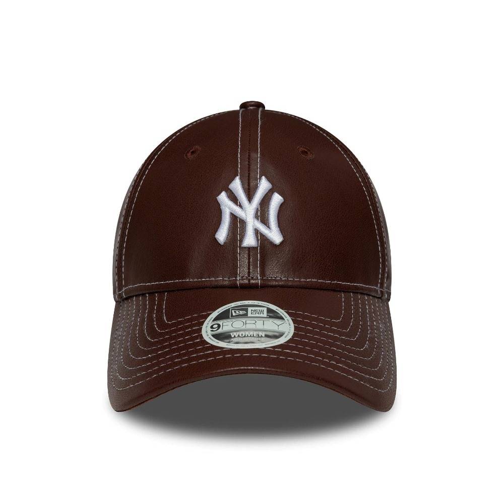 NEW ERA WMNS TOPSTITCH PU 9FORTY NEW YORK YANKEES ADJUSTABLE CAP