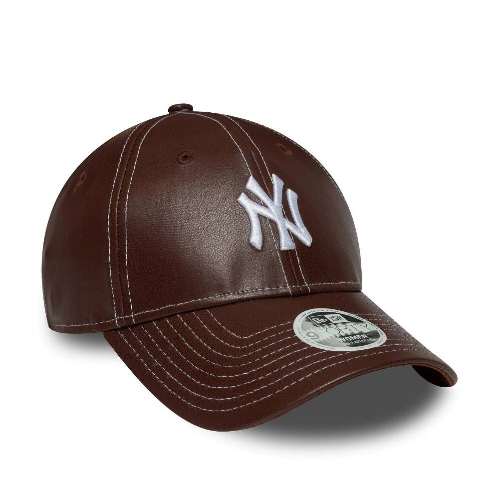 NEW ERA WMNS TOPSTITCH PU 9FORTY NEW YORK YANKEES ADJUSTABLE CAP