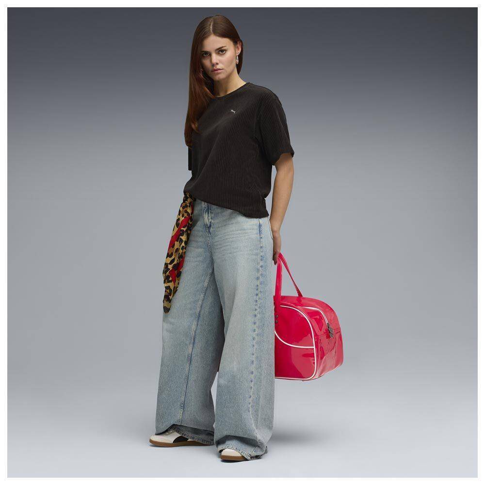 PUMA ESS ELEVATED RELAXED VELOUR RIB TEE