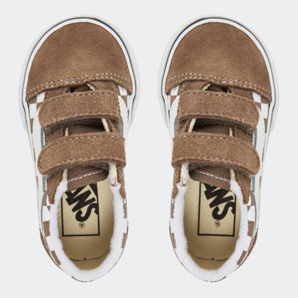 VANS TODDLER OLD SKOOL VELCRO SHOES (1-4 YEARS)