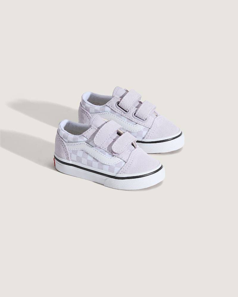VANS TODDLER OLD SKOOL VELCRO SHOES (1-4 YEARS)