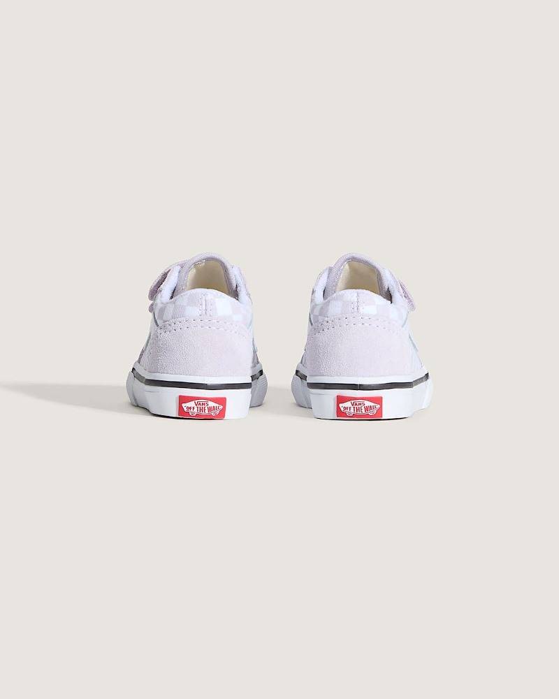 VANS TODDLER OLD SKOOL VELCRO SHOES (1-4 YEARS)