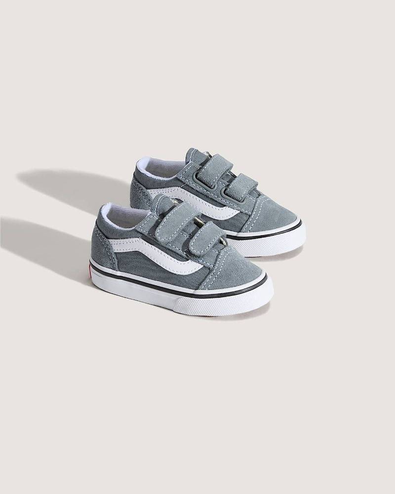 VANS TODDLER OLD SKOOL VELCRO SHOES (1-4 YEARS)
