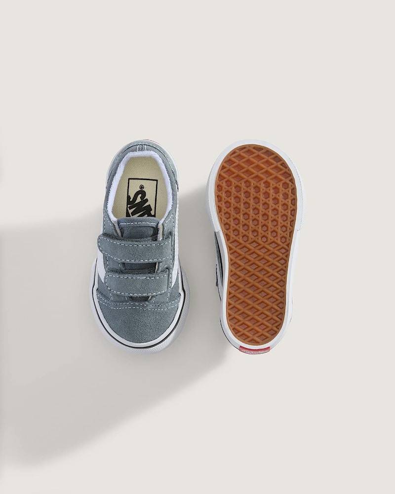 VANS TODDLER OLD SKOOL VELCRO SHOES (1-4 YEARS)