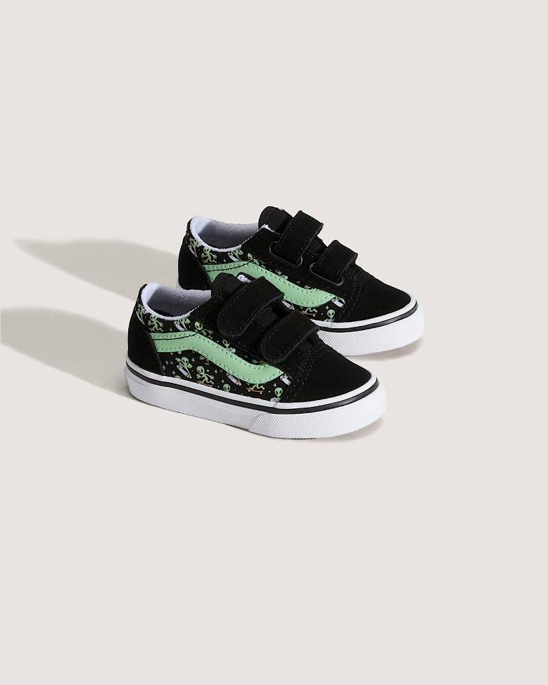 VANS TODDLER OLD SKOOL VELCRO SHOES (1-4 YEARS)