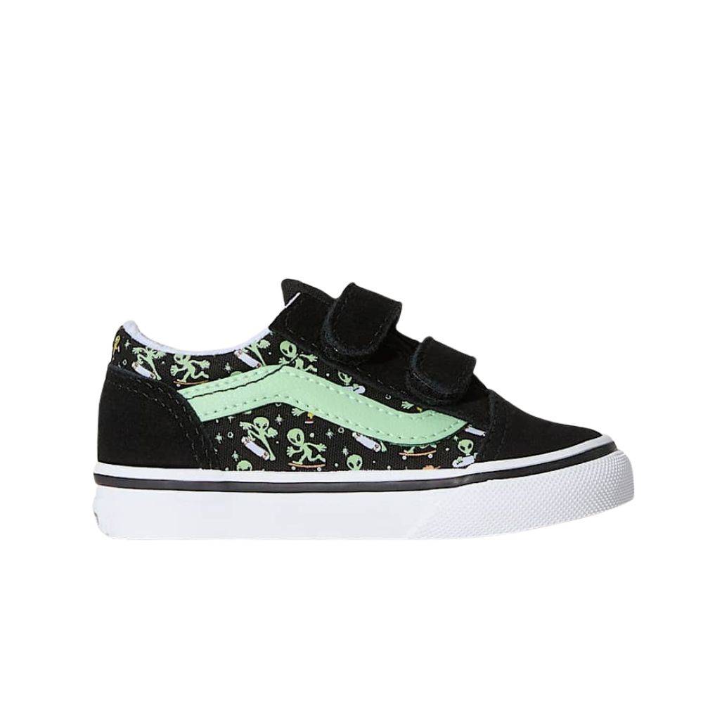 VANS TODDLER OLD SKOOL VELCRO SHOES (1-4 YEARS)