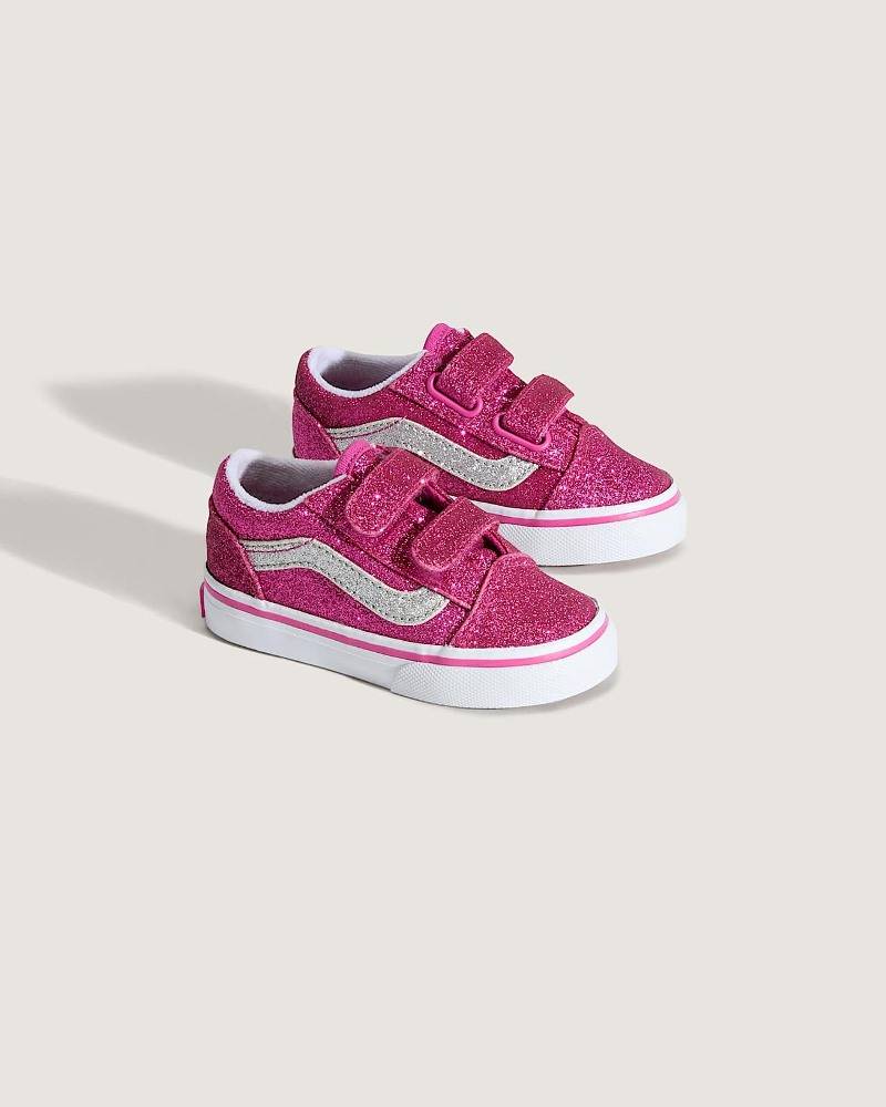 VANS TODDLER OLD SKOOL VELCRO SHOES (1-4 YEARS)