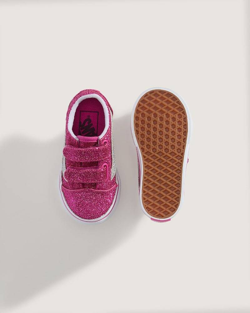 VANS TODDLER OLD SKOOL VELCRO SHOES (1-4 YEARS)