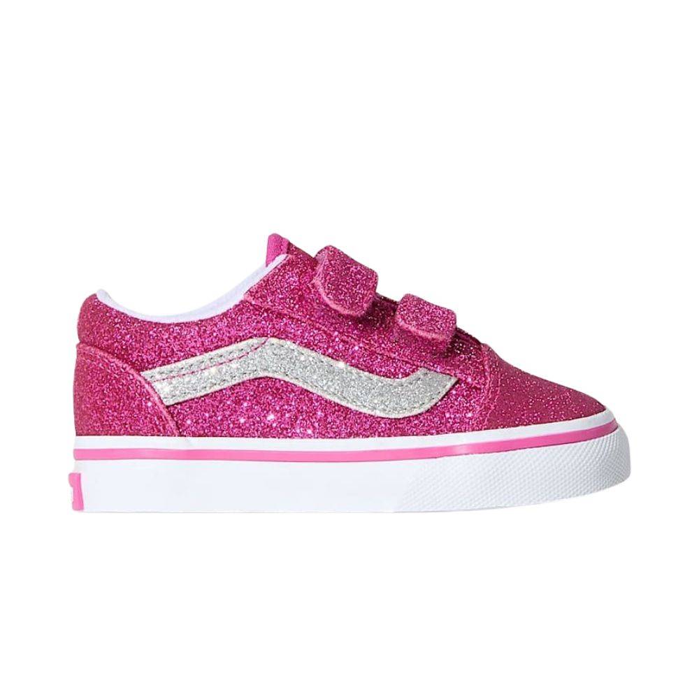VANS TODDLER OLD SKOOL VELCRO SHOES (1-4 YEARS)