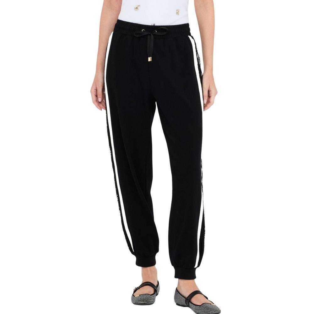 LIU JO PLUSH JOGGING TROUSERS WITH LACE