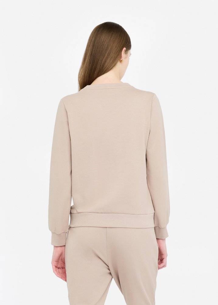 LIU JO SWEATSHIRT WITH FLORAL EMBROIDERY