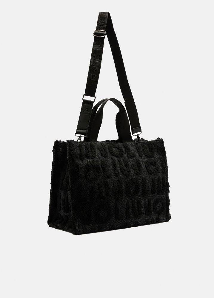 LIU JO LARGE WOOL-BLEND SHOPPING BAG