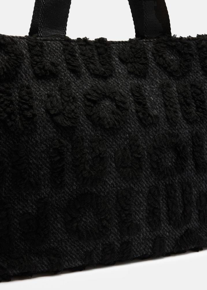 LIU JO LARGE WOOL-BLEND SHOPPING BAG