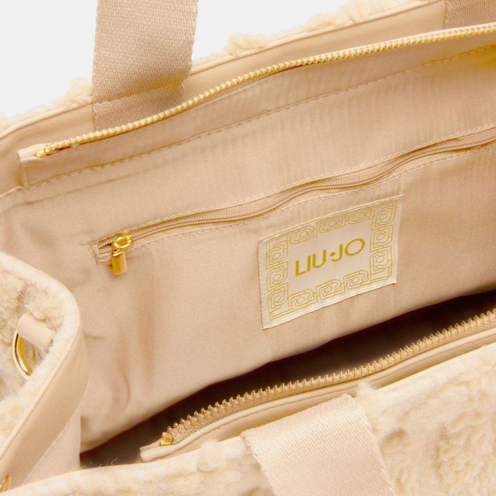 LIU JO LARGE WOOL-BLEND SHOPPING BAG