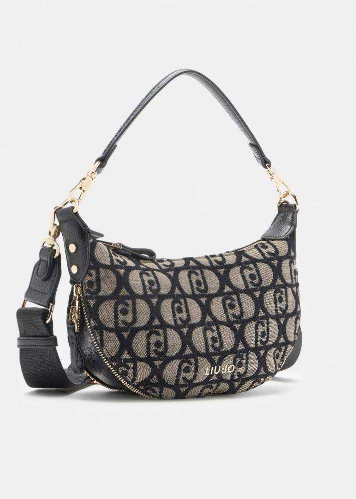 LIU JO SMALL JACQUARD SHOULDER BAG