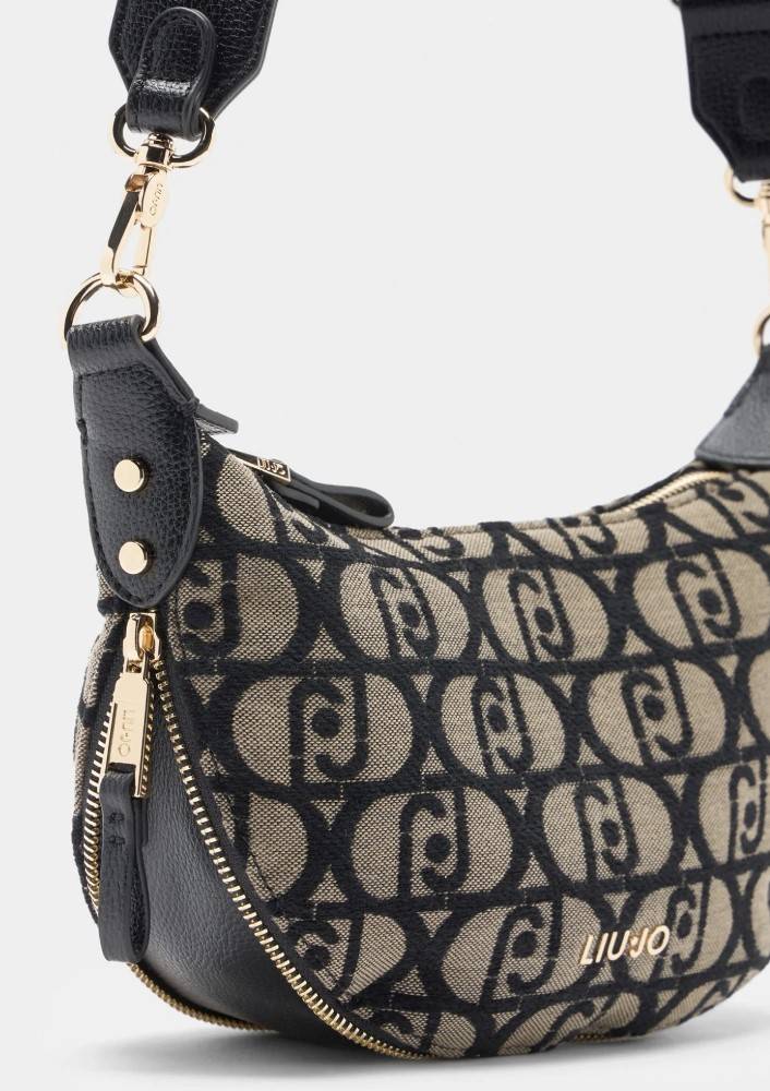 LIU JO SMALL JACQUARD SHOULDER BAG