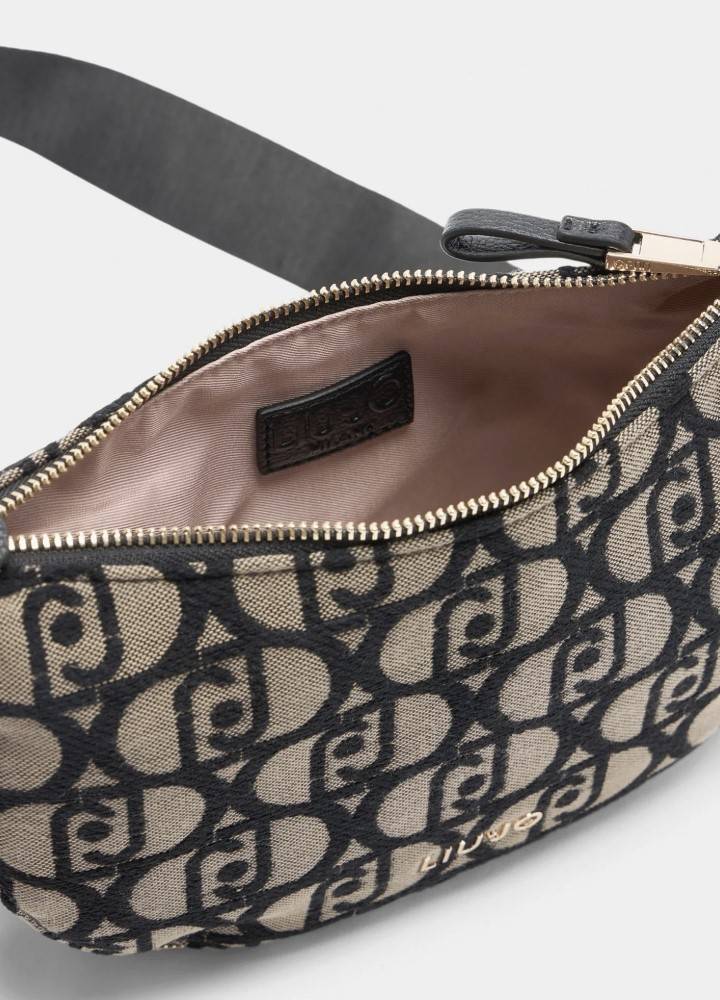 LIU JO SMALL JACQUARD SHOULDER BAG
