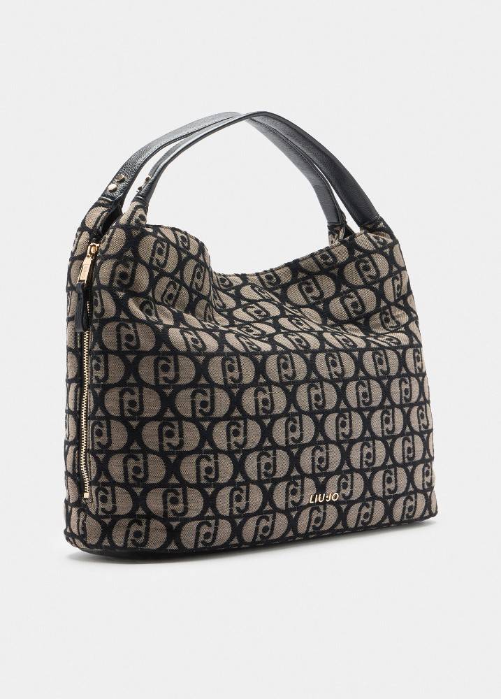 LIU JO LARGE JACQUARD TOTE BAG