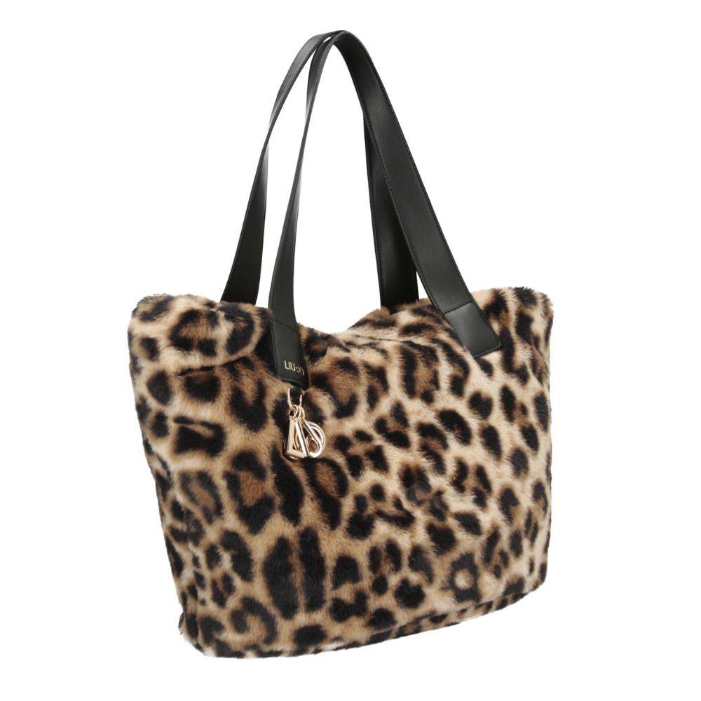 LIU JO LARGE FAUX FUR HOBO BAG