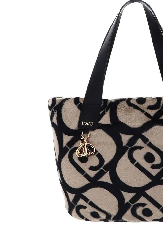 LIU JO LARGE FAUX FUR HOBO BAG