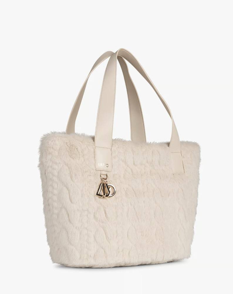 LIU JO LARGE FAUX FUR HOBO BAG