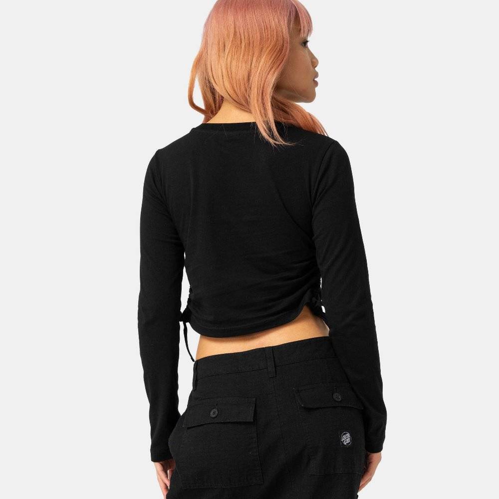 SANTA CRUZ LOVE SCRIPT STRIP TIE LS TOP