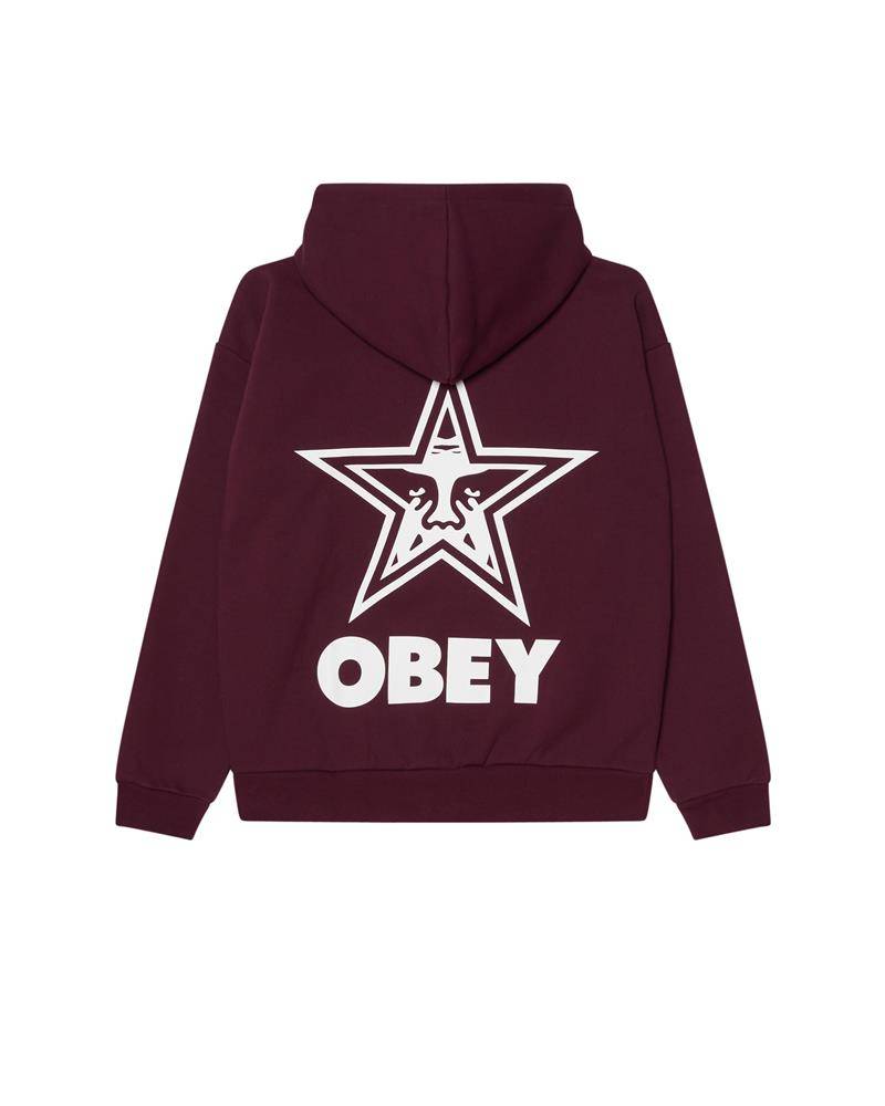 OBEY BOLD STAR EXTRA HEAVY HOOD FLEECE