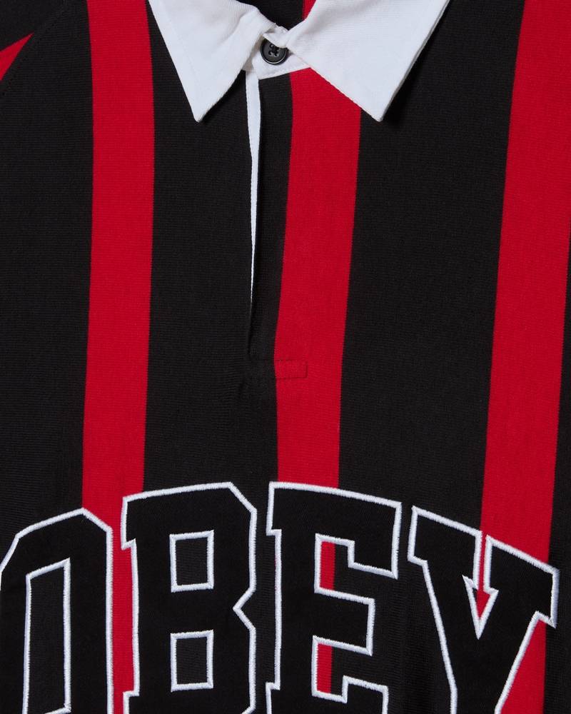 OBEY LANDON STRIPE POLO LS