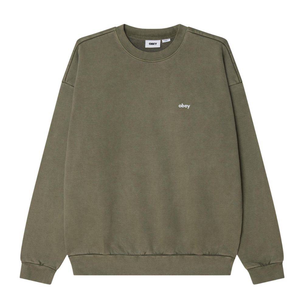 OBEY LOWERCASE PIGMENT CREW FLEECE