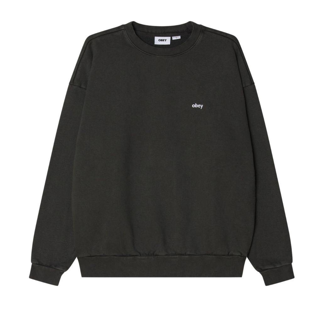 OBEY LOWERCASE PIGMENT CREW FLEECE