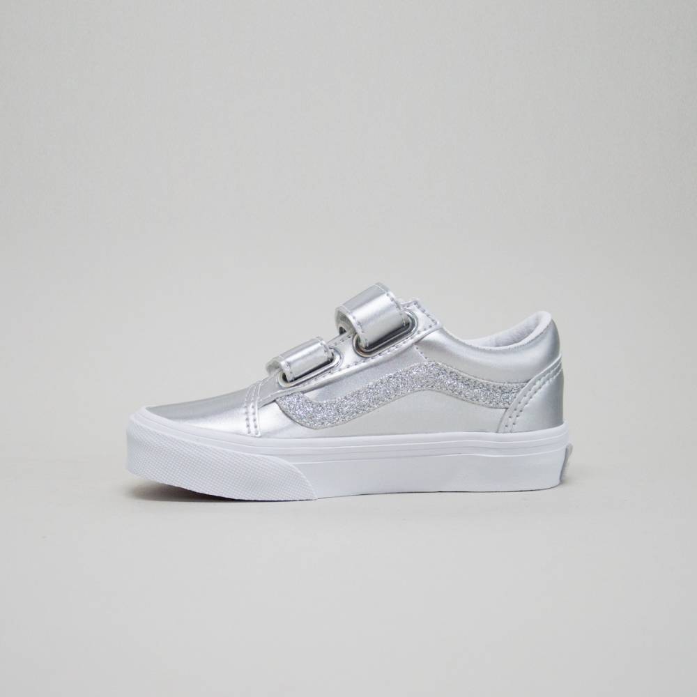 VANS LITTLE KIDS OLD SKOOL VELCRO DAZL SHOES