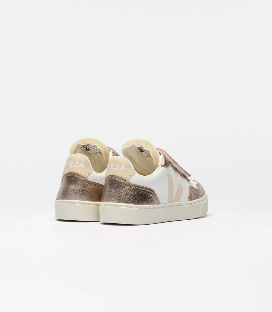 VEJA V-90 ORGANIC TRACED LEATHER KIDS