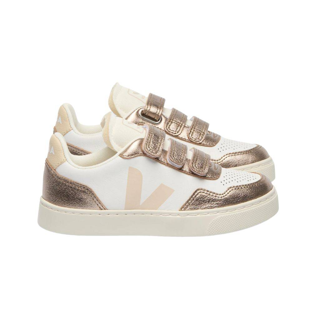 VEJA V-90 ORGANIC TRACED LEATHER KIDS