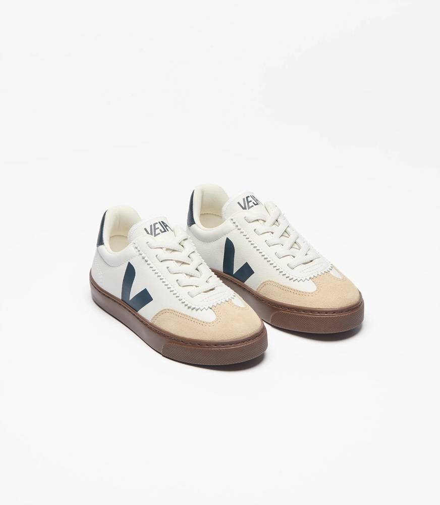 VEJA VOLLEY ORGANIC TRACED LEATHER KIDS