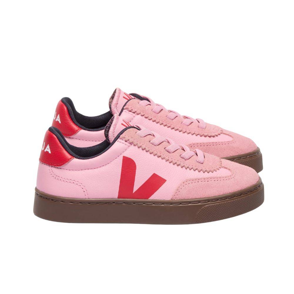 VEJA VOLLEY ORGANIC TRACED LEATHER KIDS