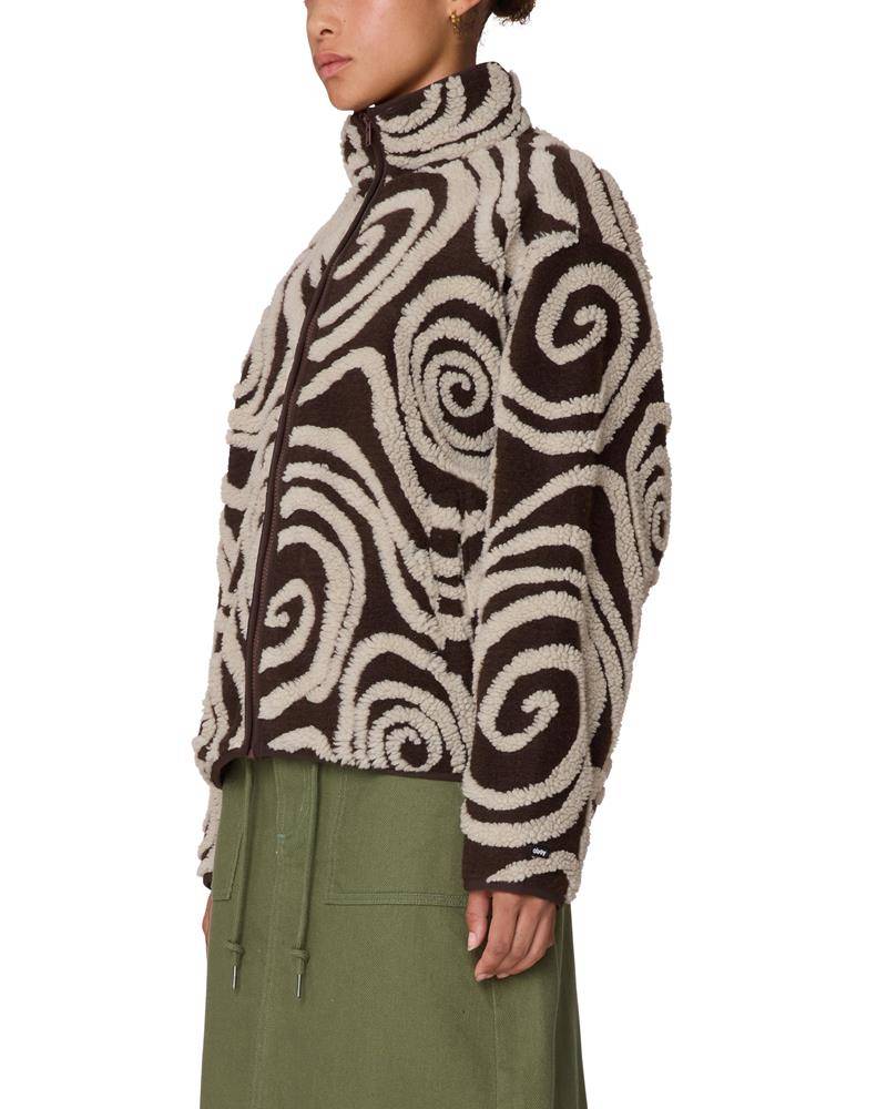 OBEY SWIRLS JACQUARD ZIP JACKET