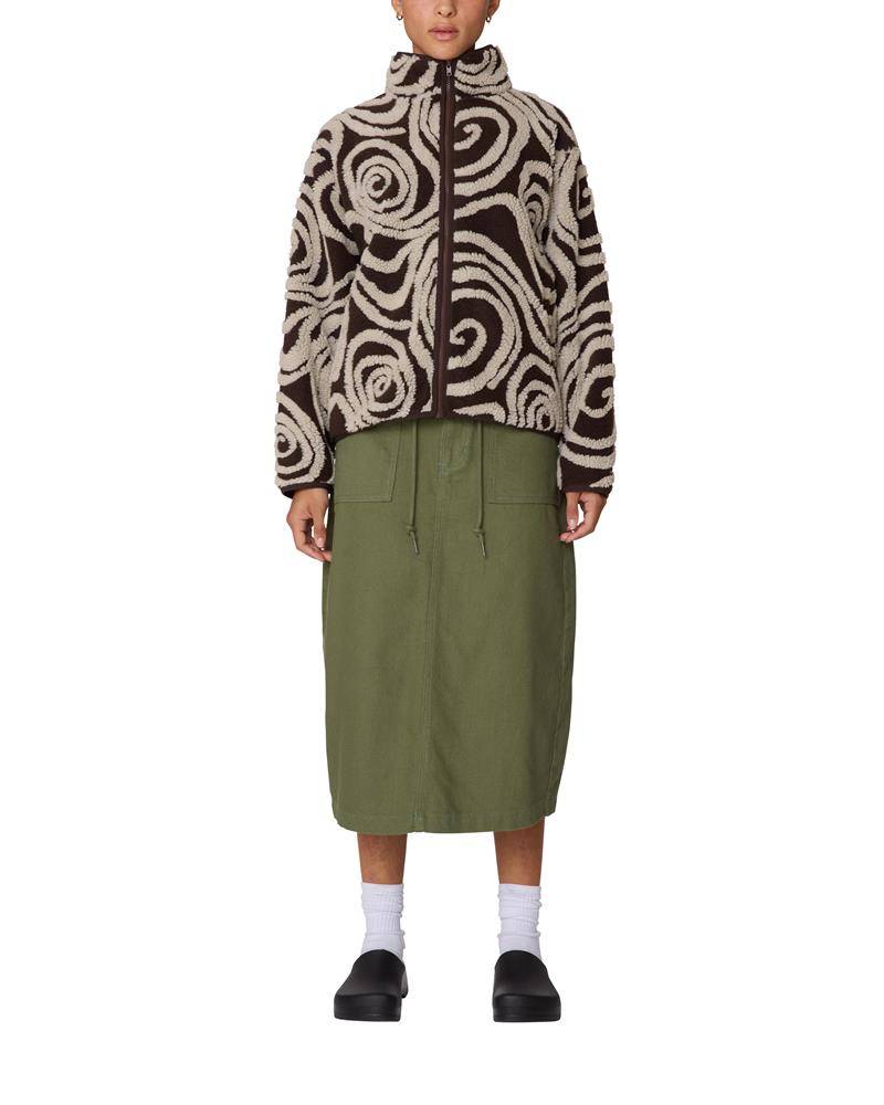 OBEY SWIRLS JACQUARD ZIP JACKET