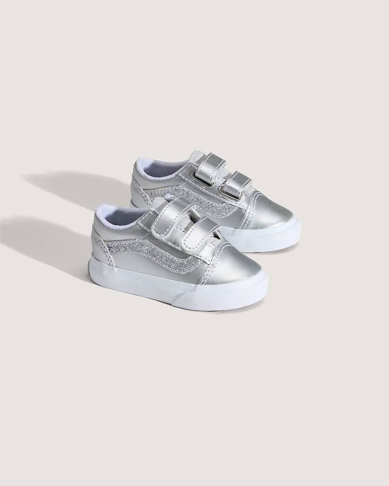 VANS TODDLER OLD SKOOL VELCRO SHOES (1-4 YEARS)