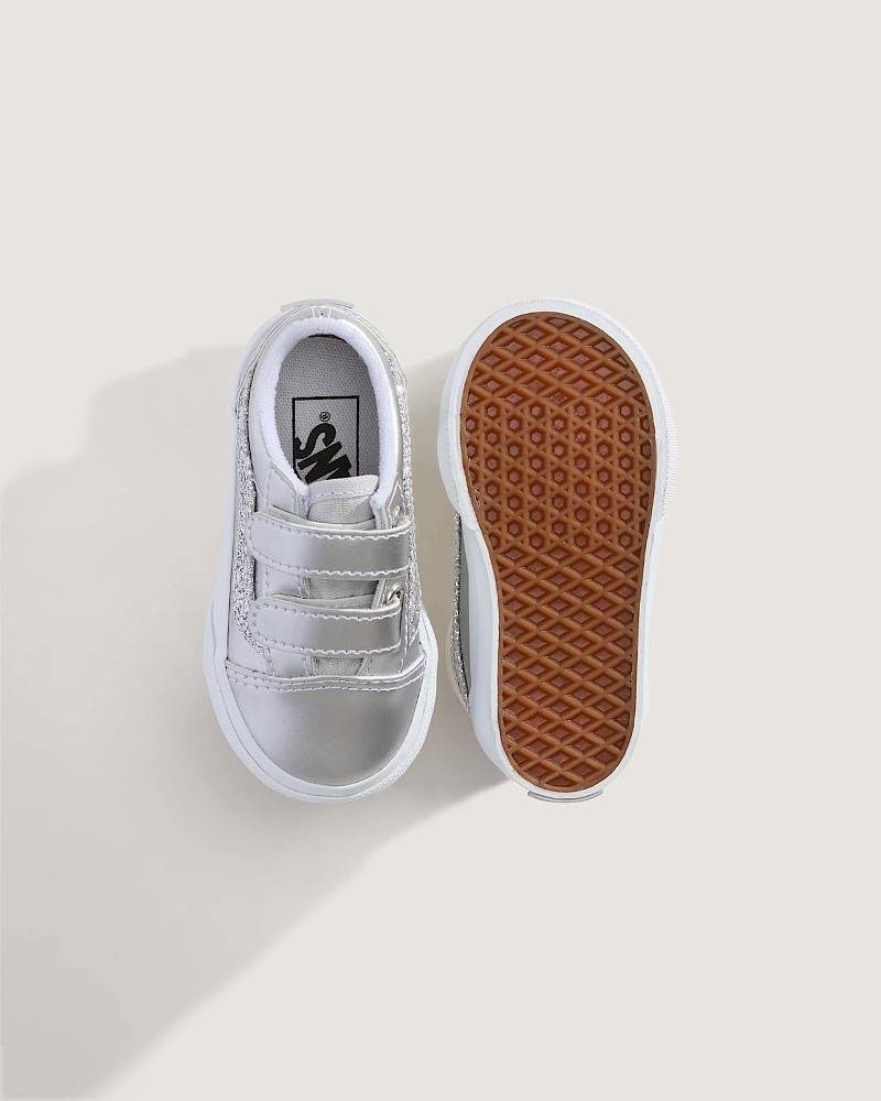 VANS TODDLER OLD SKOOL VELCRO SHOES (1-4 YEARS)