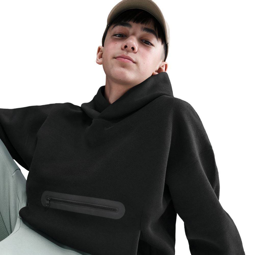 NIKE BOYS TECH FLEECE OVERSIZED PULLOVER HOODIE