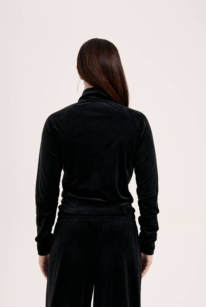 JUICY COUTURE CLASSIC VELOUR FUNNEL NECK TRACKTOP