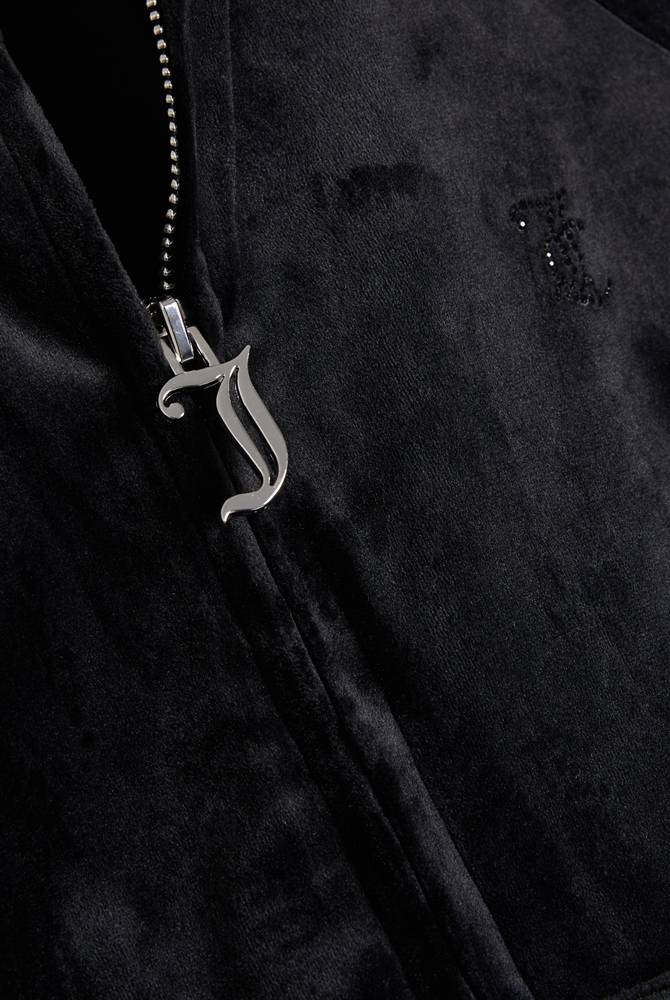 JUICY COUTURE CLASSIC VELOUR FUNNEL NECK TRACKTOP