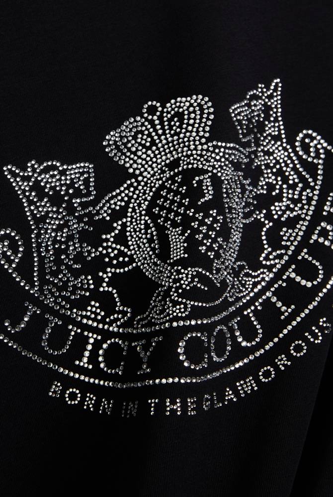 JUICY COUTURE DOG CREST HERITAGE DIAMANTE T-SHIRT
